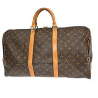 Louis Vuitton Keepall Bag Monogram Canvas Brown Canvas Travel Bag Bag (Authentic Pre-Loved)