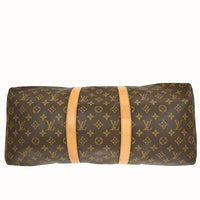 Louis Vuitton Keepall Bag Monogram Canvas Brown Canvas Travel Bag Bag (Authentic Pre-Loved)