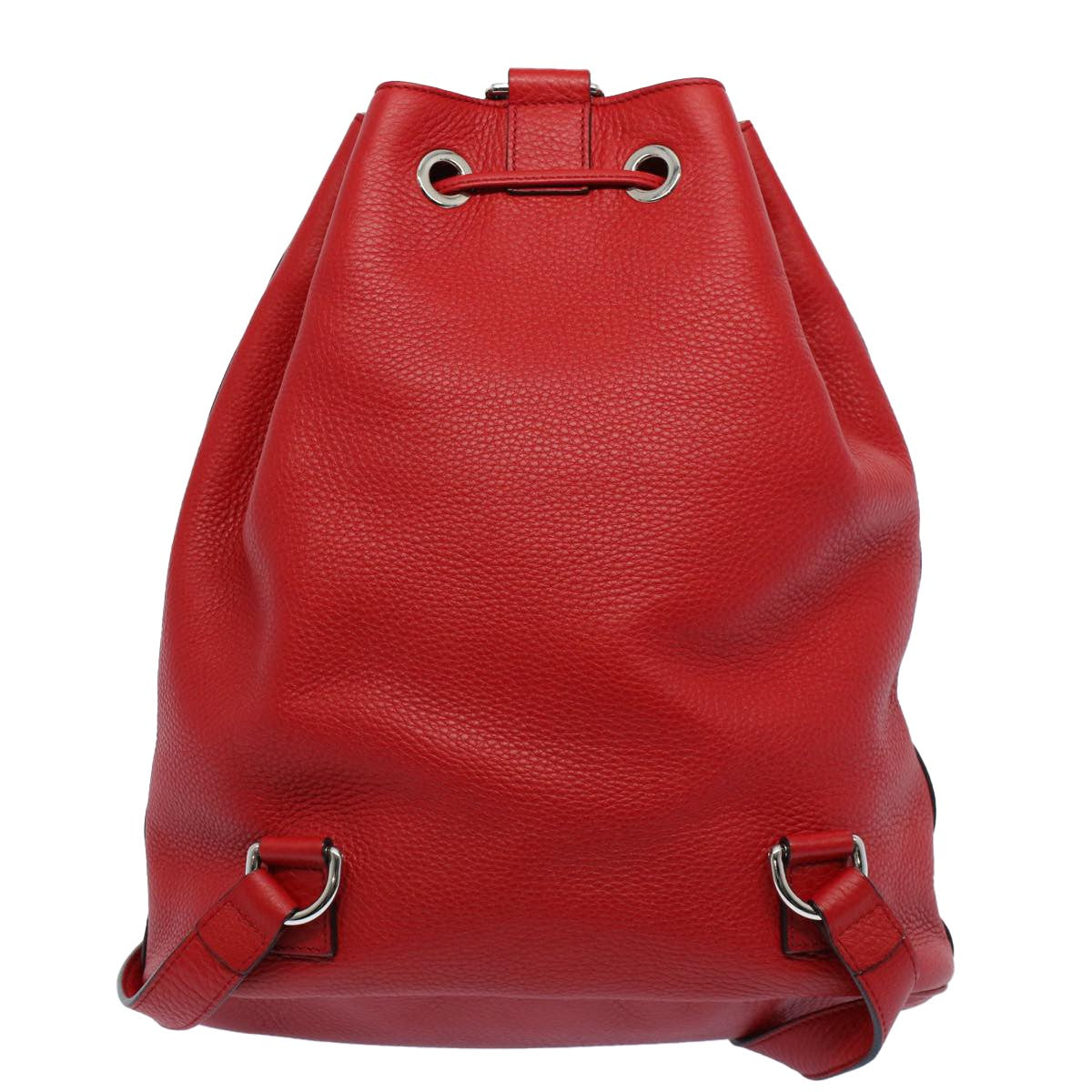 Gucci Soho Drawstring Backpack Leather Red Leather Backpack Bag (Authentic Pre-Loved)
