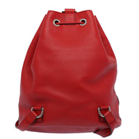 Gucci Soho Drawstring Backpack Leather Red Leather Backpack Bag (Authentic Pre-Loved)