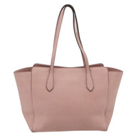 Gucci Swing Tote Leather Pink Leather Tote Bag Bag (Authentic Pre-Loved)