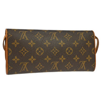 Louis Vuitton Twin Handbag Monogram Canvas Brown Canvas Clutche & Pouche Bag (Authentic Pre-Loved)