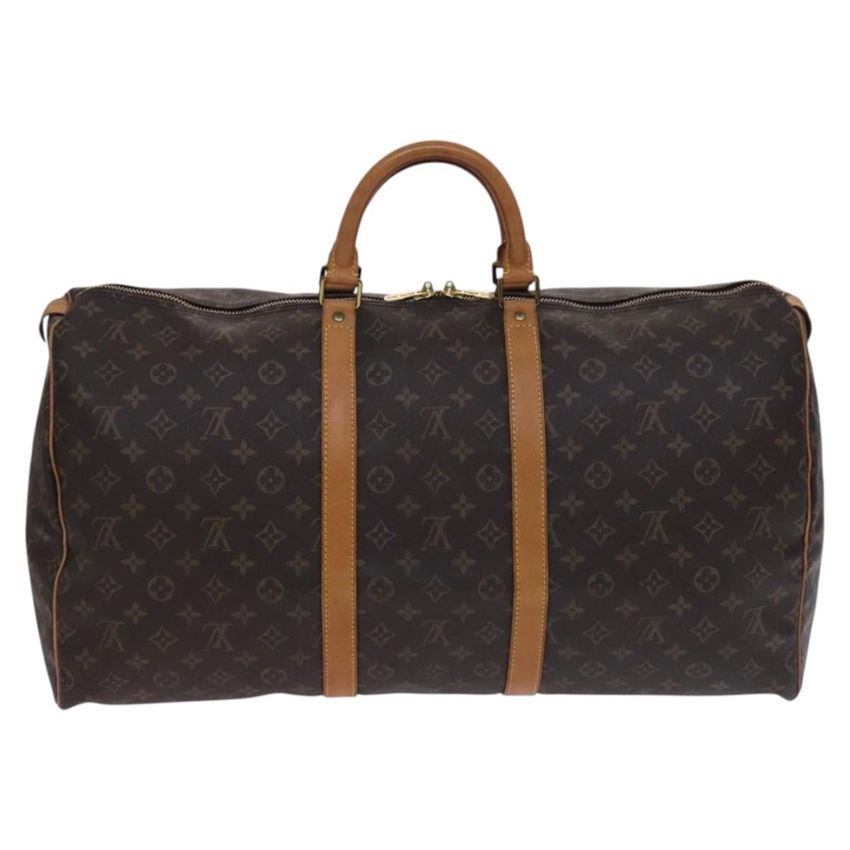 Louis Vuitton Keepall Bag Monogram Canvas Brown Canvas Travel Bag Bag (Authentic Pre-Loved)