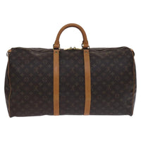 Louis Vuitton Keepall Bag Monogram Canvas Brown Canvas Travel Bag Bag (Authentic Pre-Loved)