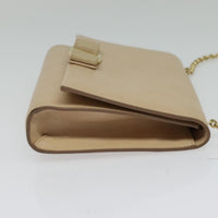 Salvatore Ferragamo Ginny Crossbody Bag Leather Beige Leather Shoulder Bag Bag (Pre-Loved)