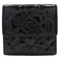 Chanel Bi-Fold Wallet Quilted Patent Black Patent_Leather Wallets Accessory (Authentic Pre-Loved)