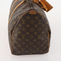Louis Vuitton Keepall Bag Monogram Canvas Brown Canvas Handbag (Authentic Pre-Loved)