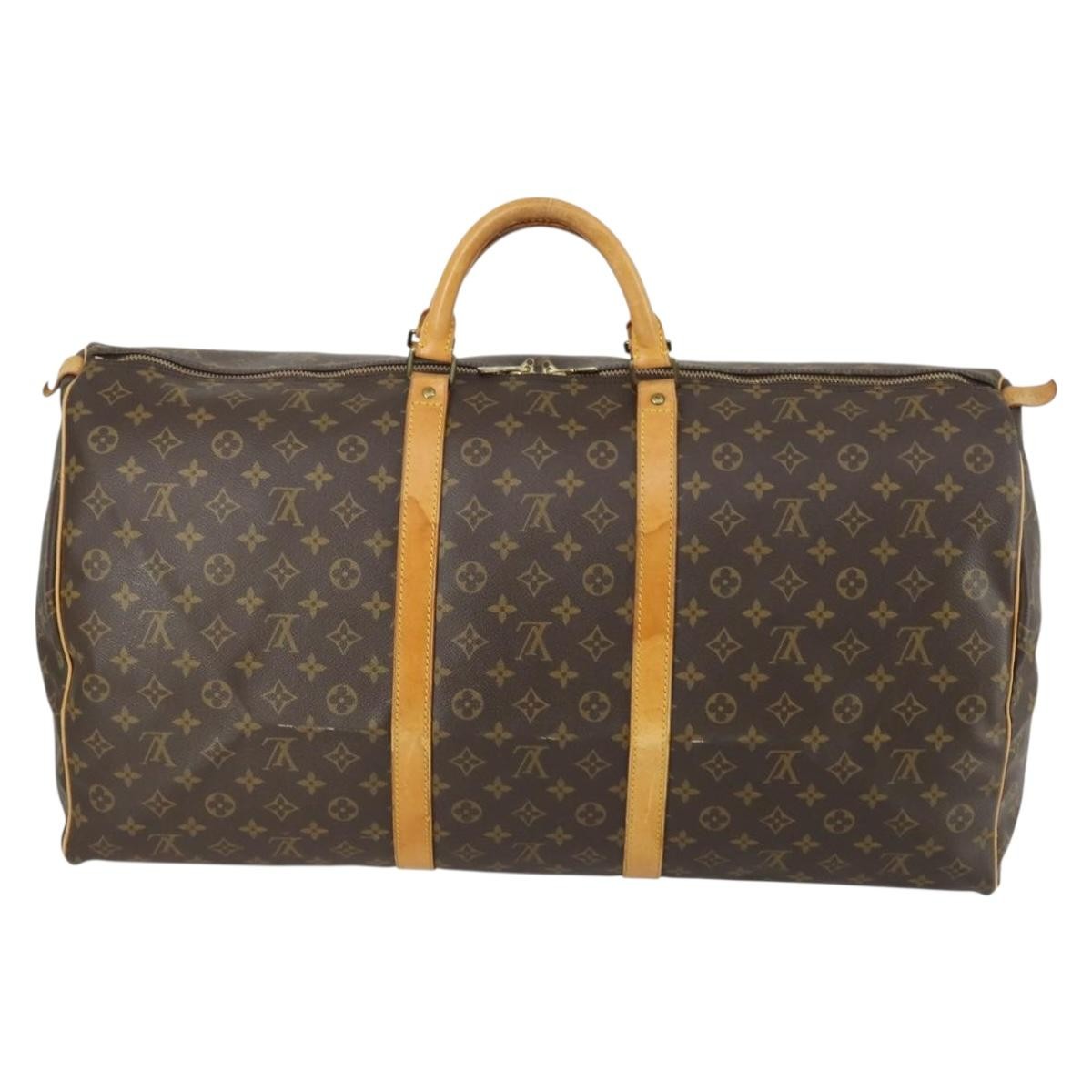 Louis Vuitton Keepall Bag Monogram Canvas Brown Canvas Travel Bag Bag (Pre-Loved)