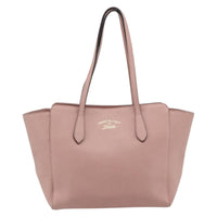 Gucci Swing Tote Leather Pink Leather Tote Bag Bag (Authentic Pre-Loved)