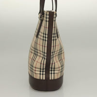Burberry Nova Check Tote Canvas Check Pattern Beige Canvas Tote Bag Bag (Authentic Pre-Loved)