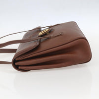 Gucci Vintage Tote Leather Brown Leather Tote Bag Bag (Authentic Pre-Loved)