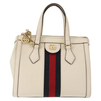 Gucci Ophidia Top Handle Tote Leather White Leather Handbag (Authentic Pre-Loved)