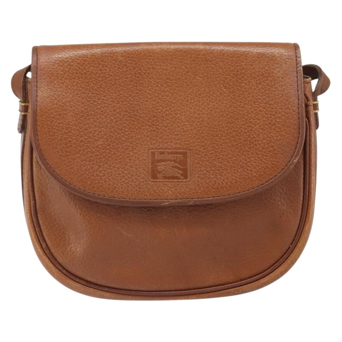 Burberry Vintage Shoulder Bag Leather Brown Leather Shoulder Bag Bag (Authentic Pre-Loved)