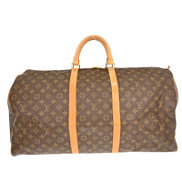 Louis Vuitton Keepall Bag Monogram Canvas Brown Canvas Travel Bag Bag (Pre-Loved)