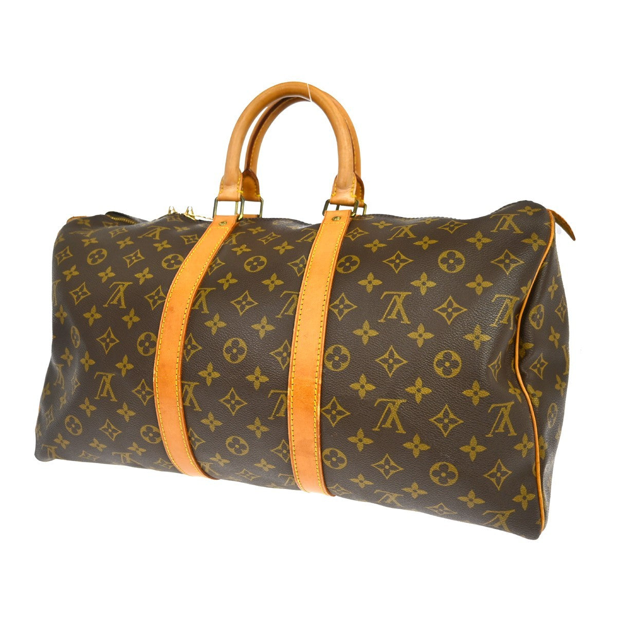 Louis Vuitton Keepall Bag Monogram Canvas Brown Canvas Travel Bag Bag (Authentic Pre-Loved)