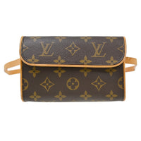 Louis Vuitton Florentine Waist Bag Monogram Canvas Brown Canvas Clutche & Pouche Bag (Authentic Pre-Loved)