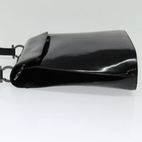 Salvatore Ferragamo Gancini Shoulder Bag Patent Leather Black Patent_Leather Shoulder Bag Bag (Authentic Pre-Loved)