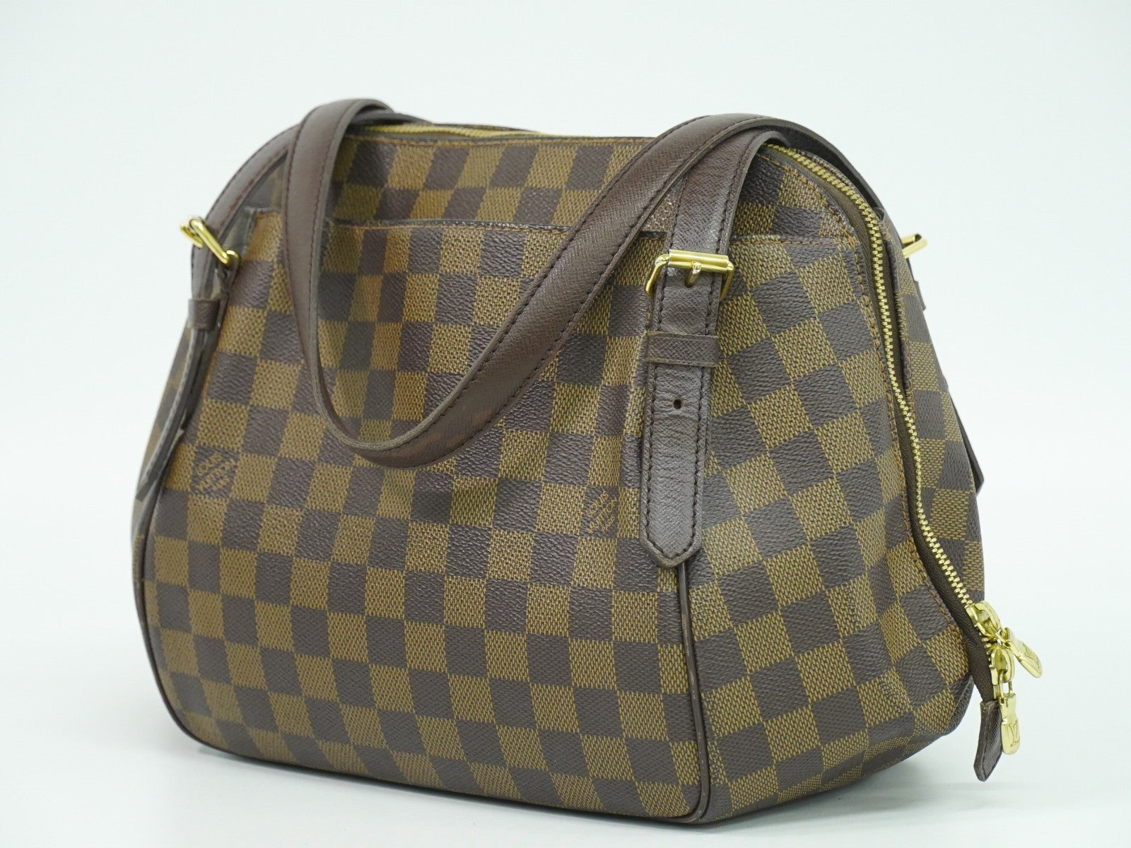 Louis Vuitton Belem Handbag Damier Brown Canvas Shoulder Bag Bag (Authentic Pre-Loved)