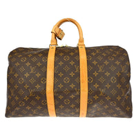 Louis Vuitton Louis Vuitton Keepall Bag Monogram Canvas Brown Canvas Travel Bag Bag (Authentic Pre-Loved)