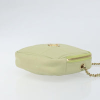 Chanel Diamond Chain Crossbody Bag Quilted Lambskin Green Leather Shoulder Bag Bag (Pre-Loved)