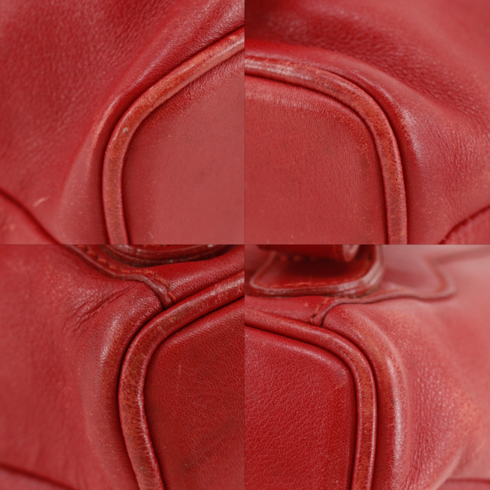 Gucci Gucci Vintage Bamboo Backpack Leather Red Leather Backpack Bag (Pre-Loved)