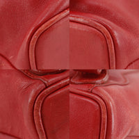 Gucci Gucci Vintage Bamboo Backpack Leather Red Leather Backpack Bag (Pre-Loved)