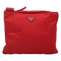 Prada Flat Messenger Bag Tessuto Red Nylon Shoulder Bag Bag (Pre-Loved)