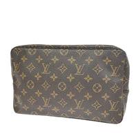 Louis Vuitton Trousse Toilette Monogram Canvas Brown Leather Clutche & Pouche Bag (Authentic Pre-Loved)