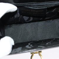 Salvatore Ferragamo Gancini Shoulder Bag Leather Black Leather Shoulder Bag Bag (Authentic Pre-Loved)