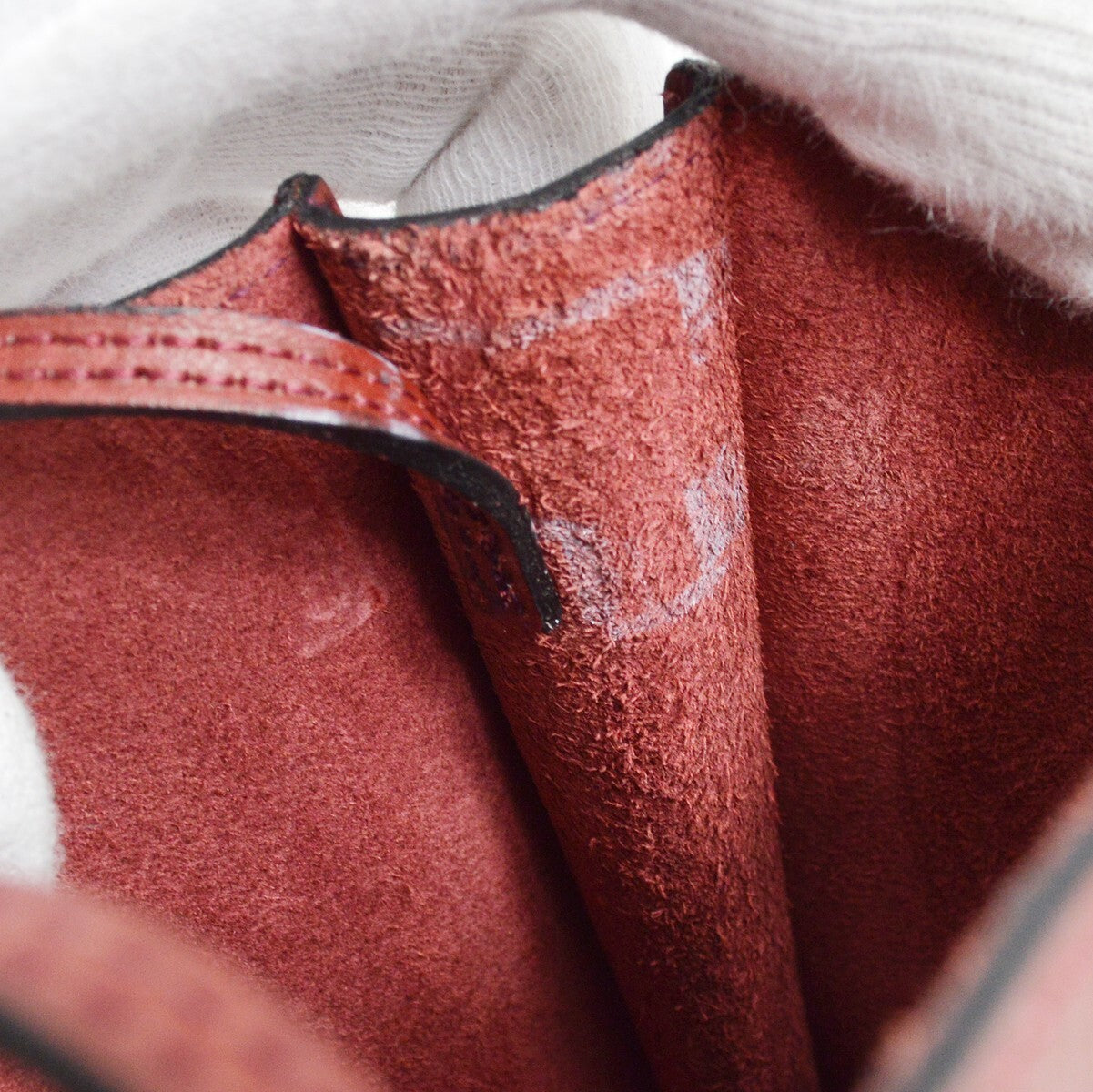 Hermes Onimaitou Pochette Box Calf Burgundy Leather Shoulder Bag Bag (Authentic Pre-Loved)