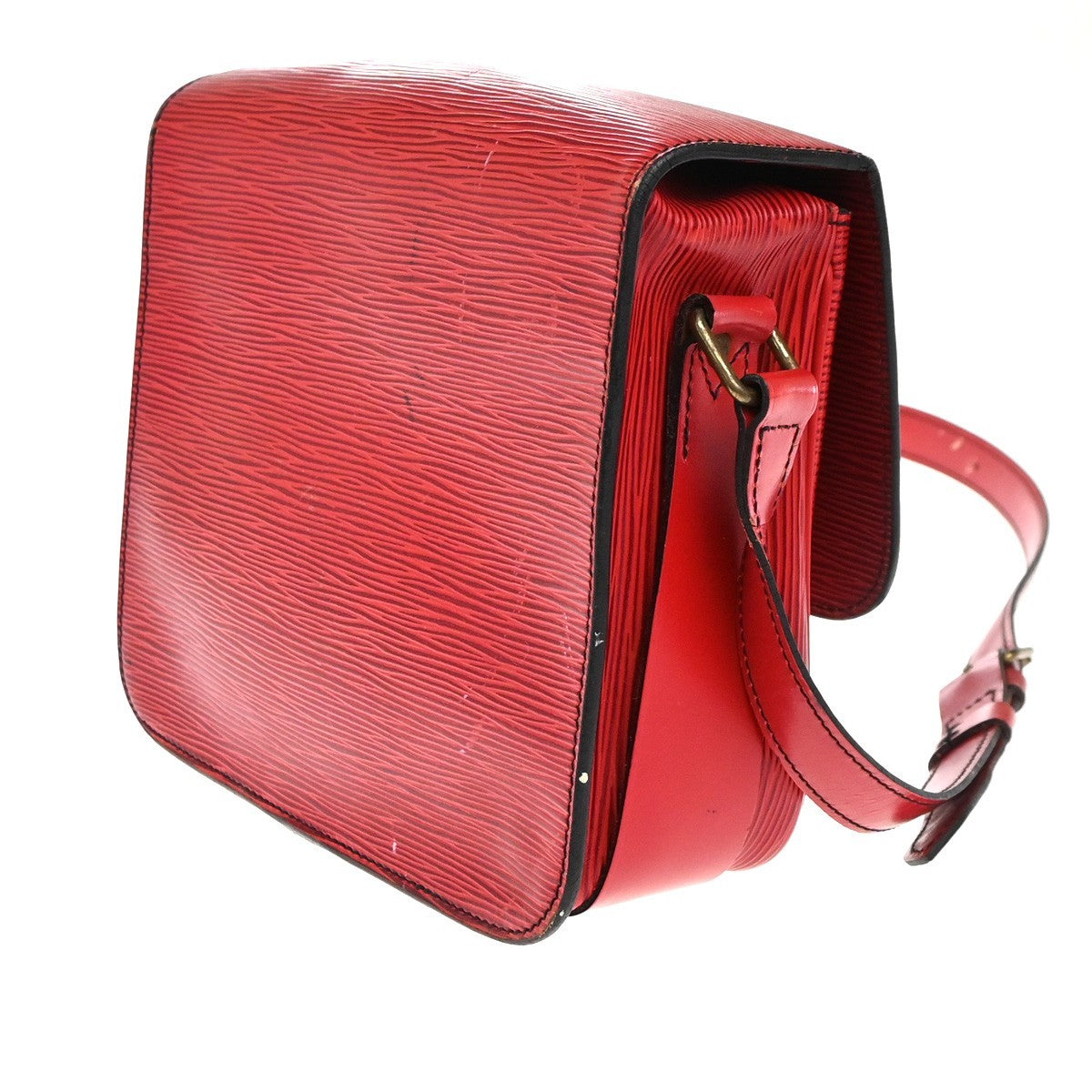 Louis Vuitton Louis Vuitton Cartouchiere Handbag Epi Leather Red Leather Shoulder Bag Bag (Pre-Loved)