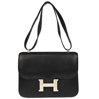 Hermes Constance Bag Chamonix Black Leather Shoulder Bag Bag (Authentic Pre-Loved)