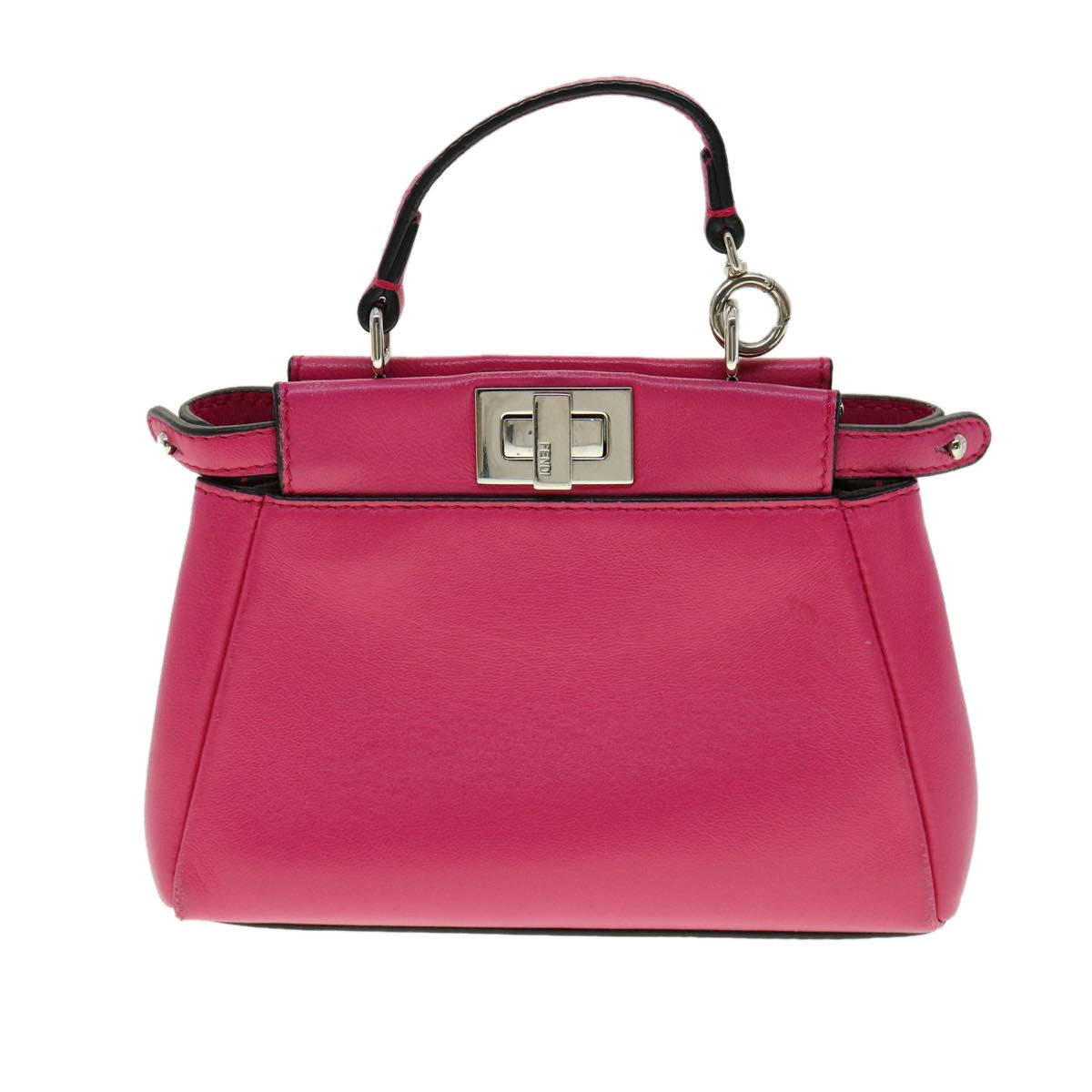 Fendi Peekaboo Bag Leather Pink Leather Handbag (Pre-Loved)