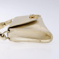 Salvatore Ferragamo Gancini Shoulder Bag Leather Gold Leather Shoulder Bag Bag (Authentic Pre-Loved)