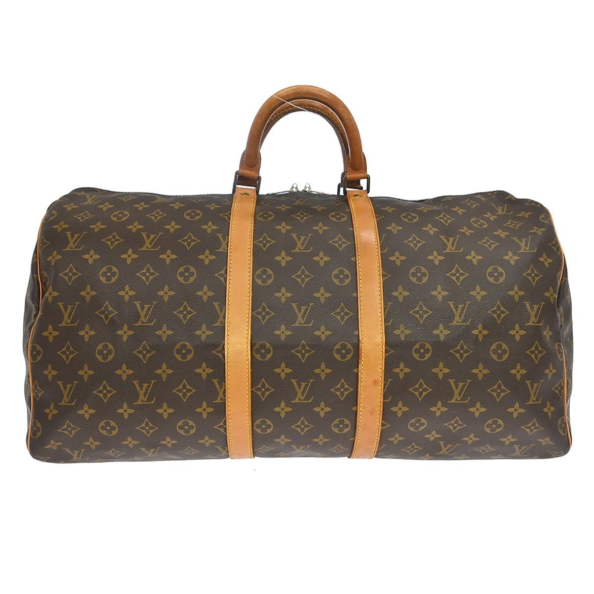 Louis Vuitton Keepall Bag Monogram Canvas Brown Canvas Travel Bag Bag (Authentic Pre-Loved)