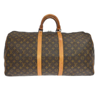 Louis Vuitton Keepall Bag Monogram Canvas Brown Canvas Travel Bag Bag (Authentic Pre-Loved)