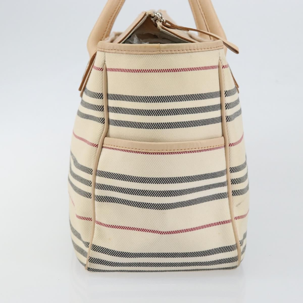 Burberry Nova Check Tote Canvas And Leather Beige Canvas Tote Bag Bag (Pre-Loved)