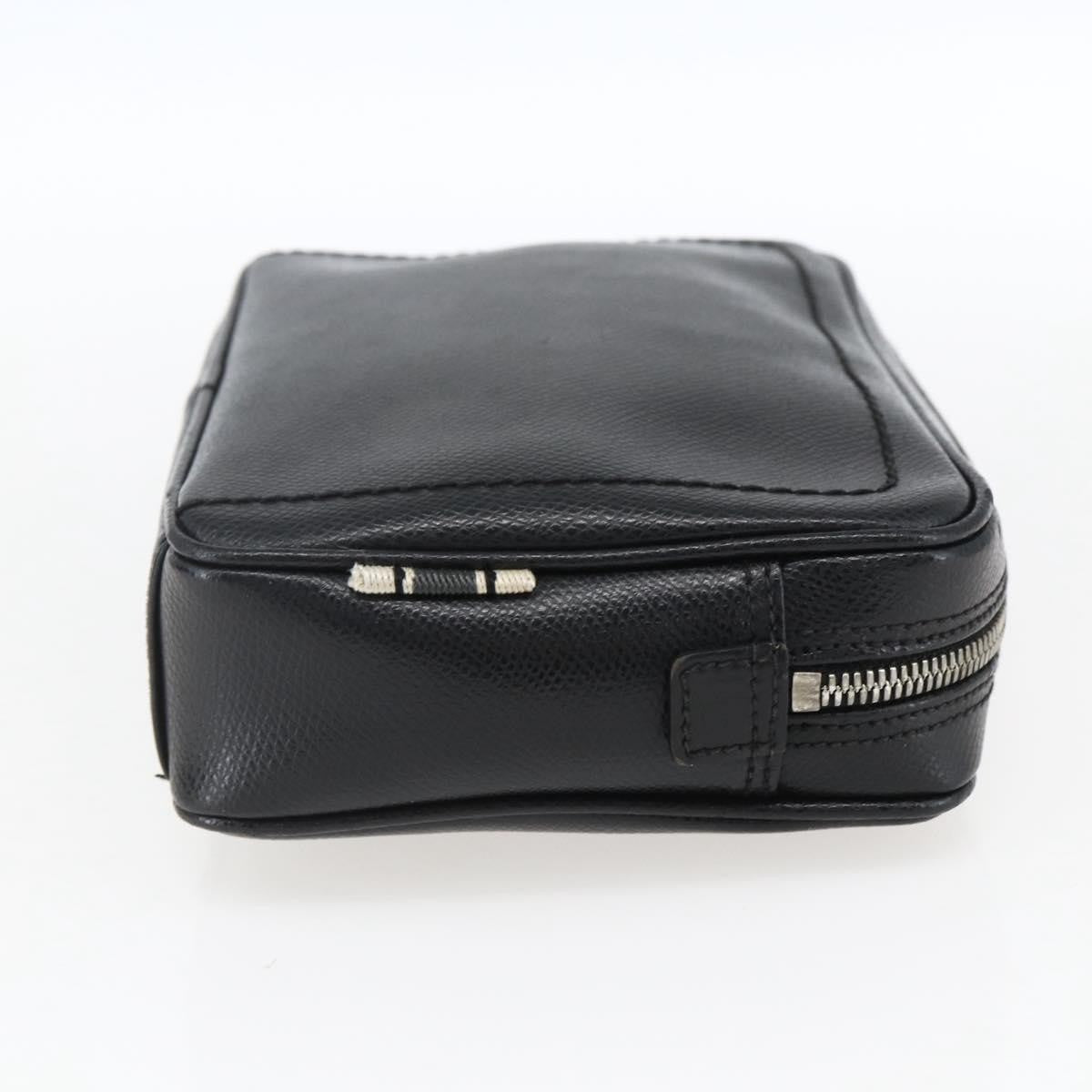 Salvatore Ferragamo Vintage Clutch Bag Leather Black Leather Clutche & Pouche Bag (Authentic Pre-Loved)