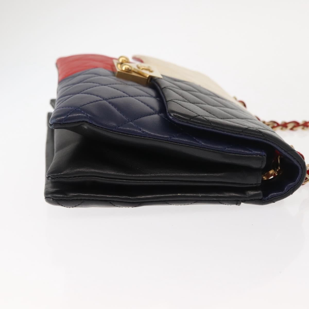 Chanel Chanel Cc Clasp Chain Flap Bag Multicolor Quilted Lambskin Multicolour Leather Shoulder Bag Bag (Pre-Loved)