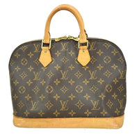 Louis Vuitton Alma Handbag Monogram Canvas Brown Canvas Handbag (Pre-Loved)