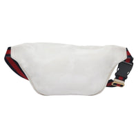 Gucci Logo Belt Bag Printed Leather White Leather Shoulder Bag Bag (Authentic Pre-Loved)
