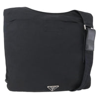 Prada Zip Messenger Quilted Tessuto Black Nylon Shoulder Bag Bag (Pre-Loved)