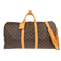 Louis Vuitton Keepall Bag Monogram Canvas Brown Canvas Travel Bag Bag (Authentic Pre-Loved)