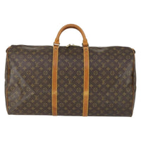 Louis Vuitton Keepall Bag Monogram Canvas Brown Canvas Travel Bag Bag (Authentic Pre-Loved)