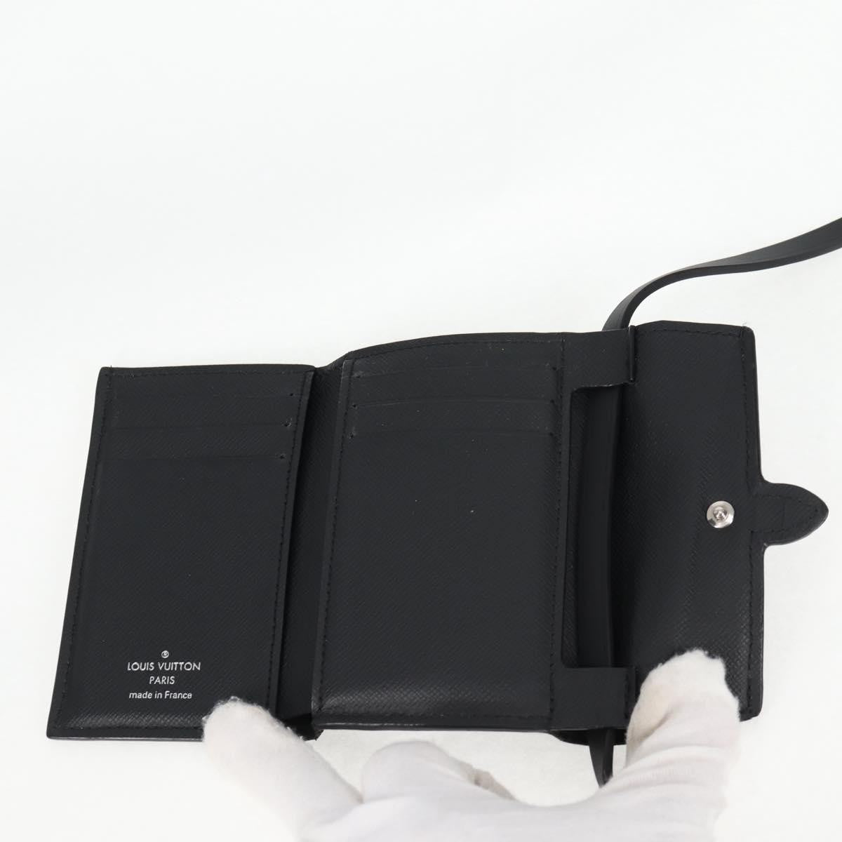 Louis Vuitton Cross Card Holder Limited Edition Monogram Pastel Noir Black Canvas Clutche & Pouche Bag (Pre-Loved)