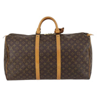 Louis Vuitton Keepall Bag Monogram Canvas Brown Canvas Travel Bag Bag (Authentic Pre-Loved)