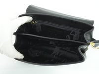 Salvatore Ferragamo Vintage Shoulder Bag Leather Black Leather Shoulder Bag Bag (Pre-Loved)
