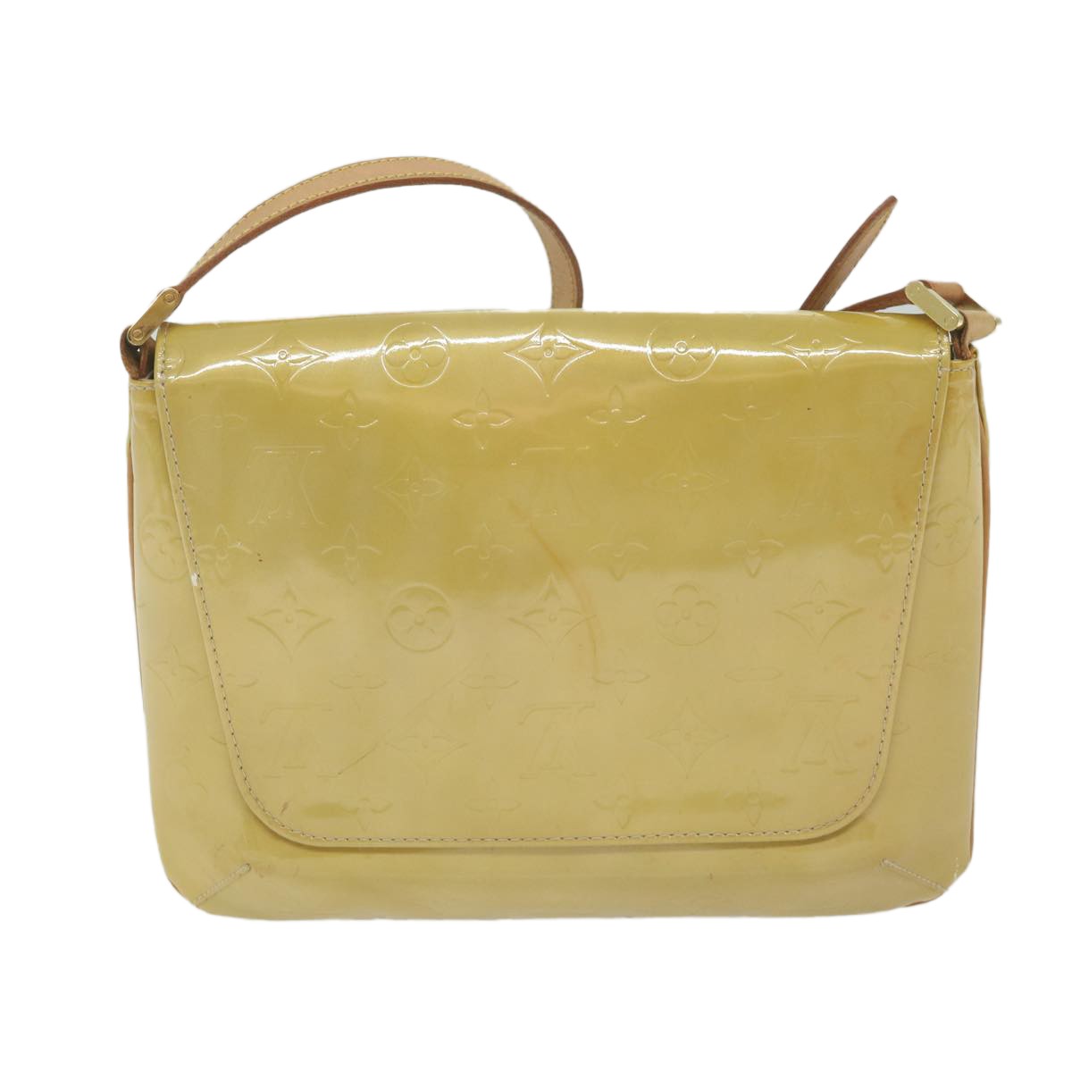 Louis Vuitton Thompson Street Handbag Monogram Vernis Beige Patent_Leather Shoulder Bag Bag (Authentic Pre-Loved)