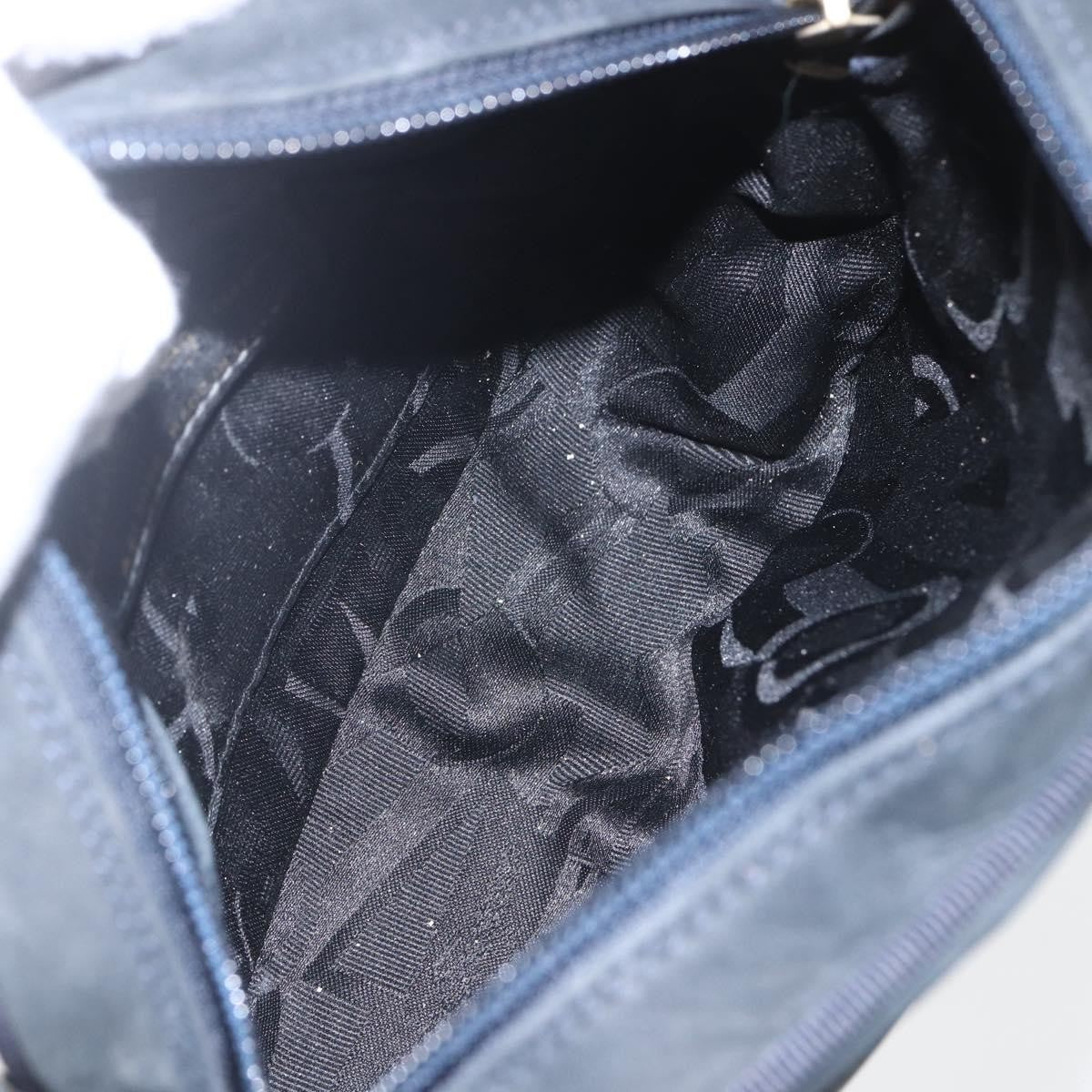 Salvatore Ferragamo Vala Shoulder Bag Suede Navy Suede Shoulder Bag Bag (Pre-Loved)