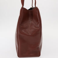 Salvatore Ferragamo Vala Tote Leather Brown Leather Tote Bag Bag (Authentic Pre-Loved)